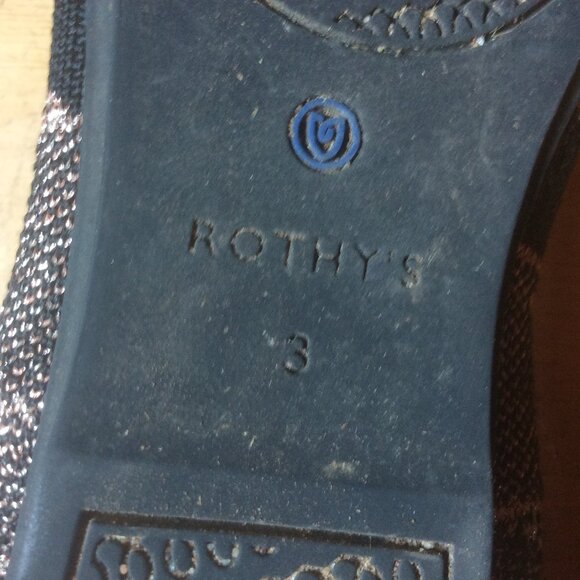 Rothy's The Loafer Golden Metallic Slip On Round Toe Flat Shoe Kids Size 3 - Picture 7 of 7